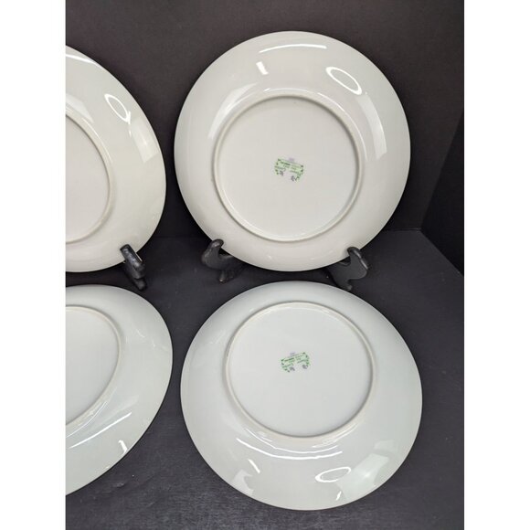 Flower Garden Fine China Seymour Mann Inc 8 1/4" Snack Plate Set of 4 No Cups - Picture 9 of 11